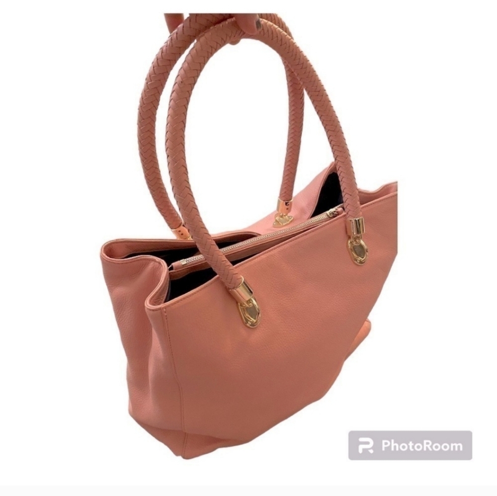 Cole Haan Pink Tote with Braided Handles - Picture 6 of 15